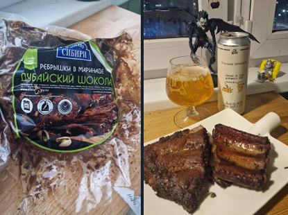 Рёбрышки в маринаде «Дубайский шоколад» завезли в магазины. Мясо предлагают запекать в сладком соусе