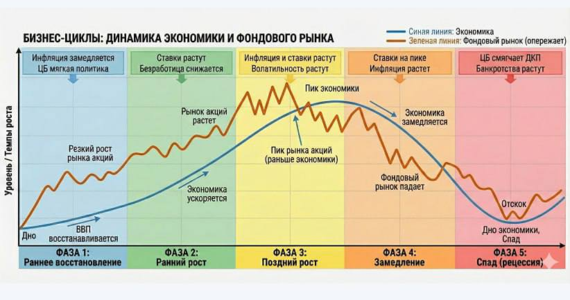 Экономические циклы: как предсказывать поведение рынков