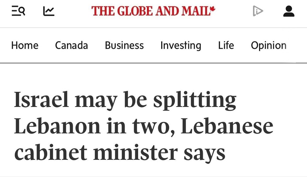Израиль хочет распилить Ливан на две части и одну забрать себе