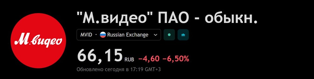 Падение на старте: акции «М.Видео» рухнули на фоне допэмиссии