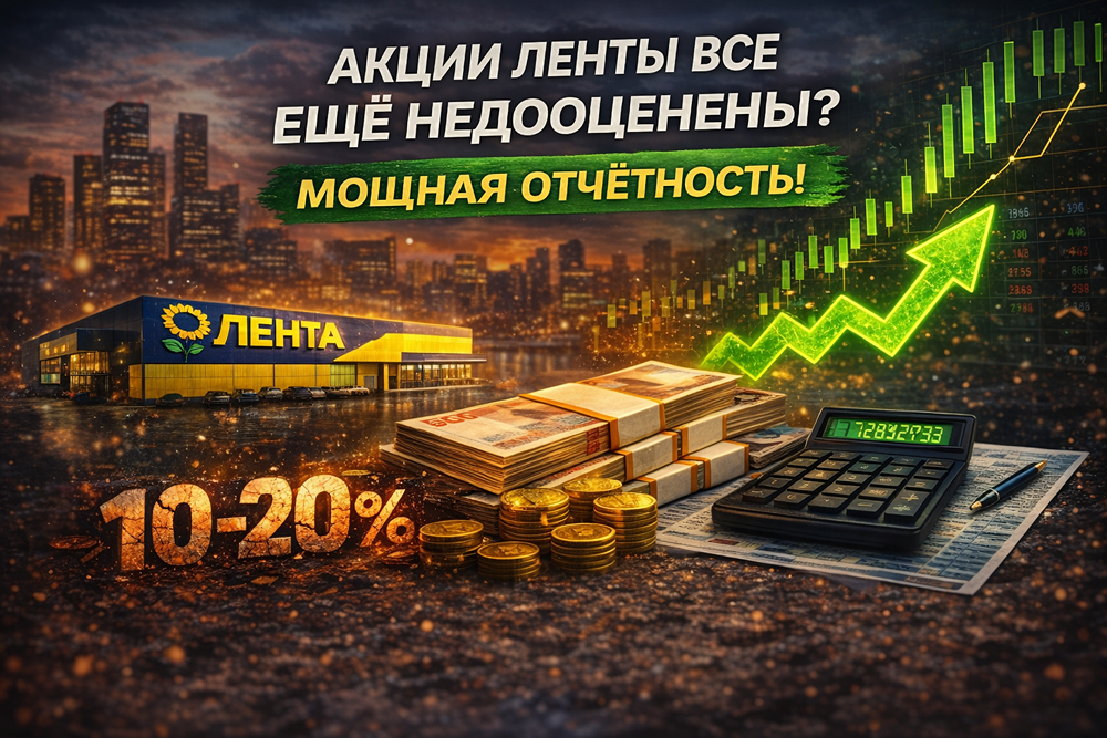 «Лента» дешевле «Магнита» и «ИКС 5»: стоит ли покупать акции сейчас?