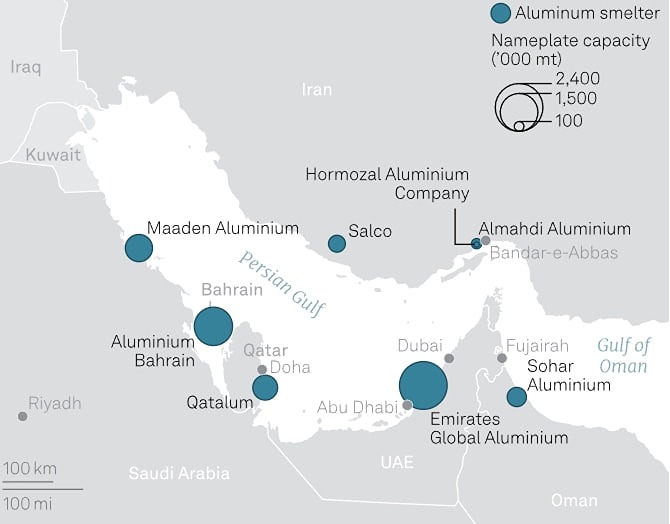 Напряжённость на Ближнем Востоке угрожает производству аллюминия