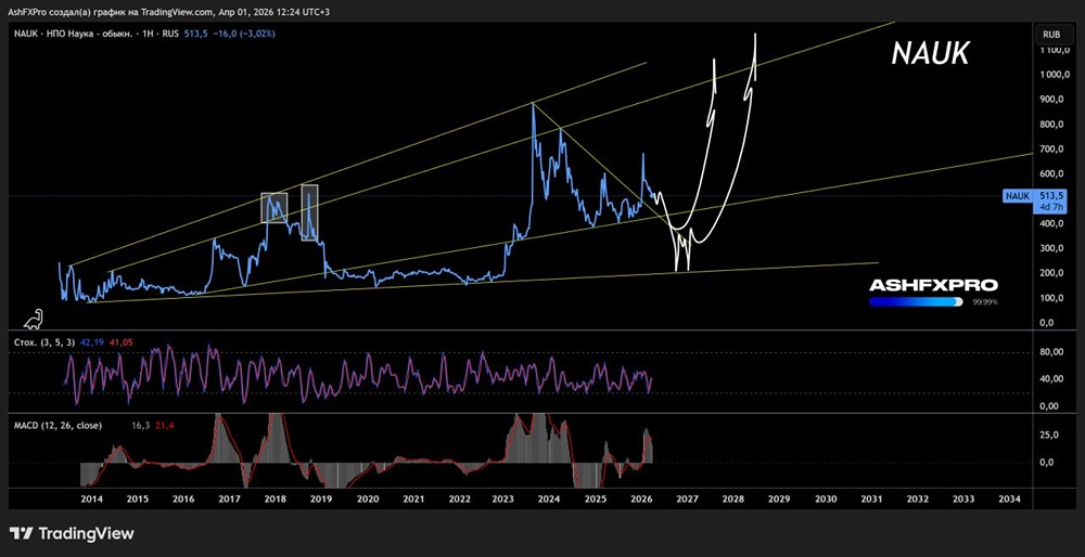 Риски растут: акции НПО «Наука» смотрят вниз и глубоко