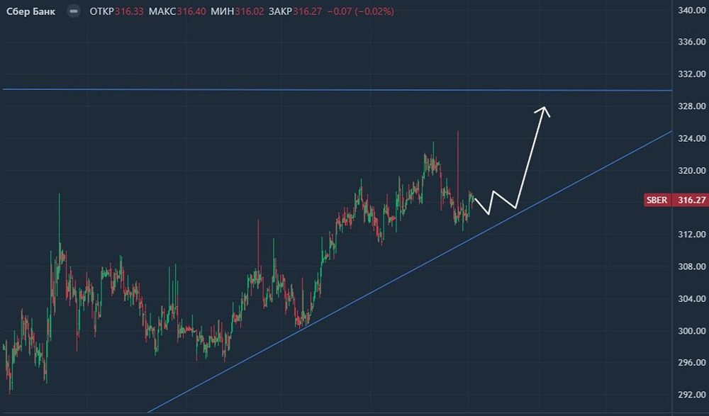 Тайный покупатель: кто не даёт акциям Сбера упасть ниже 312 рублей