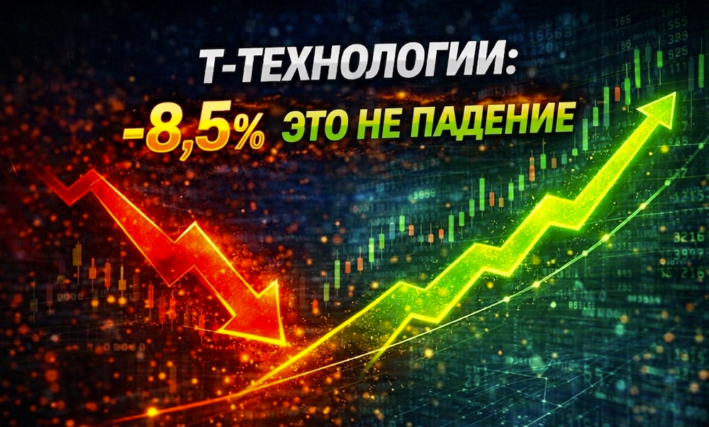 Падение акций «Т‑Технологии» на 8,5 %: коррекция или кризис