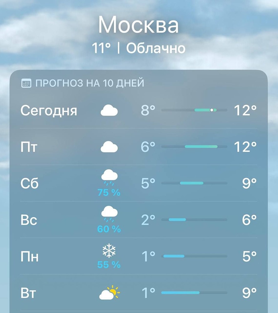 Снегопад и штормовой ветер накроют Москву в понедельник