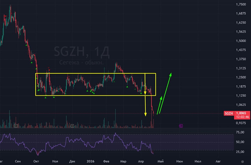 Жду отскок по акциям Сегежа или даже разворот