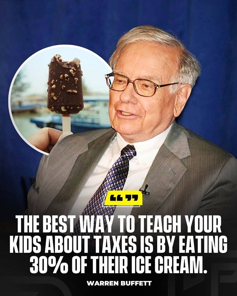 Уоррен Баффет откусывал мороженое своих детей, чтобы объяснить им, что такое налоги