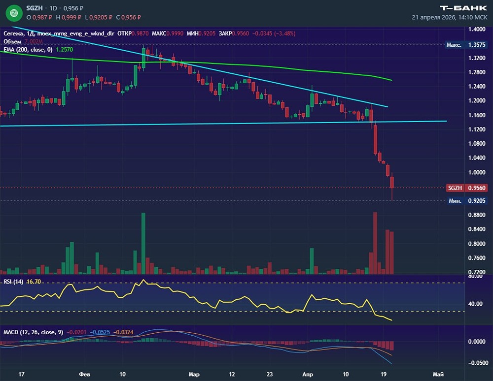 До каких уровней могут упасть акции Сегежа
