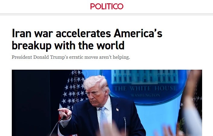 Война с Ираном ускоряет отделение Америки от остального мира