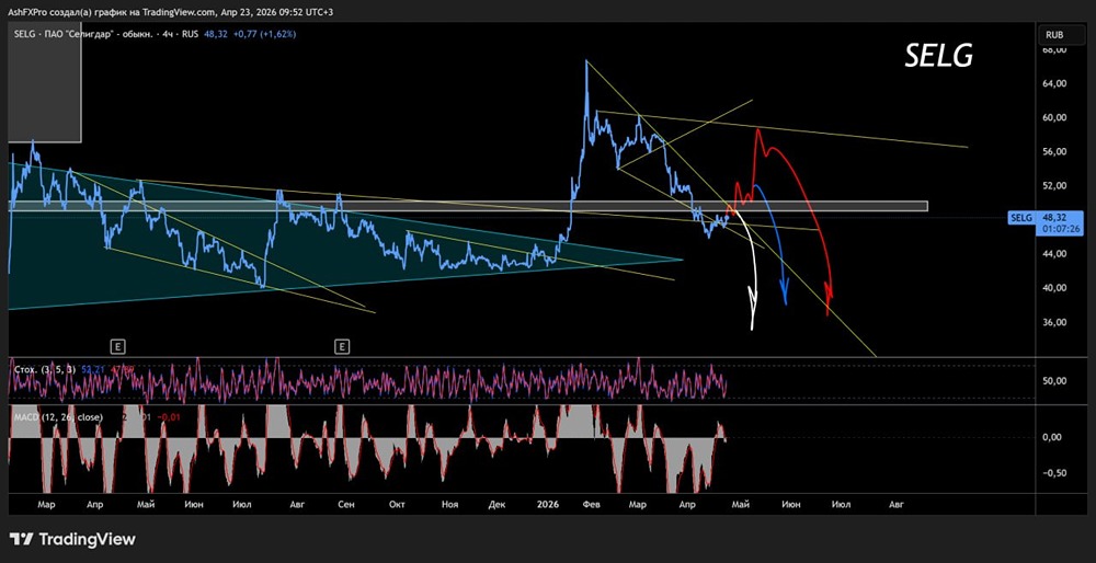 Технические варианты движения акций Селигдар