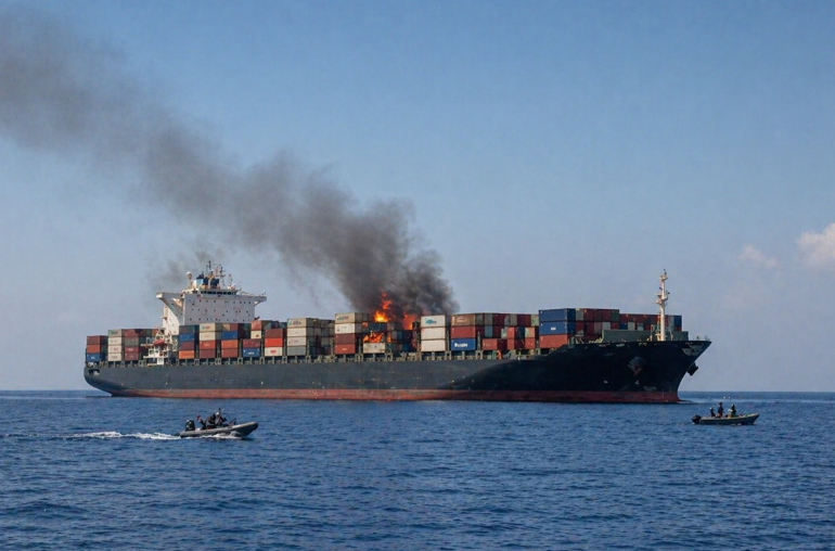 По меньшей мере три контейнеровоза попали под обстрел в Ормузском проливе в среду