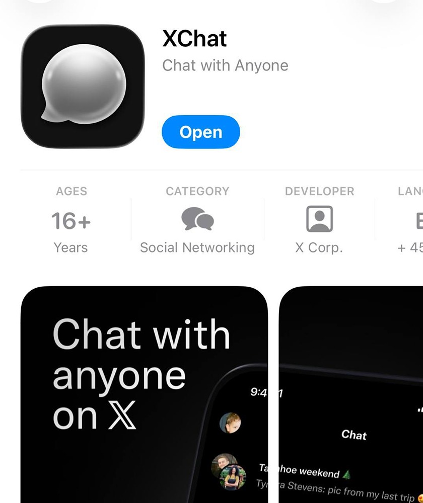 Мессенджер XChat от Илона Маска вышел на iPhone