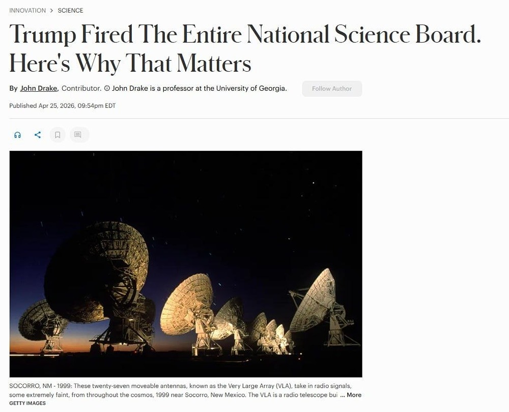 Увольнение Научного совета США: грозит ли науке политизация