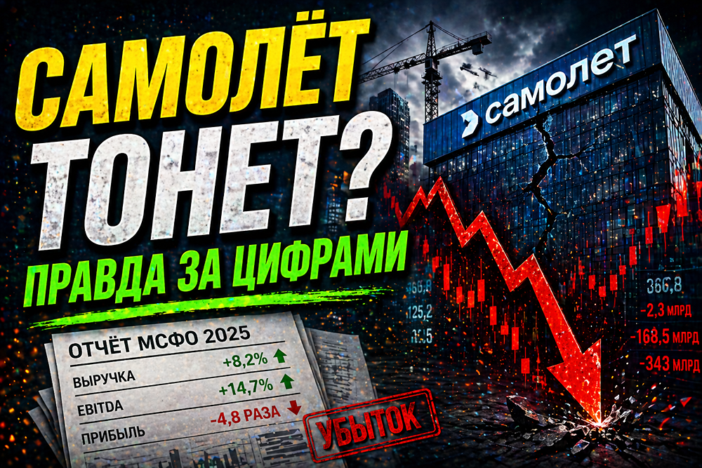 Почему акции «Самолёта» падают, несмотря на рост выручки? Разбор отчётности