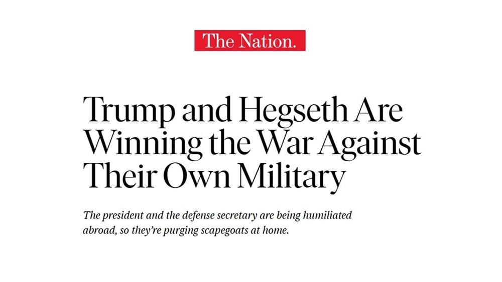 Трамп и Хегсет ведут войну против собственной армии