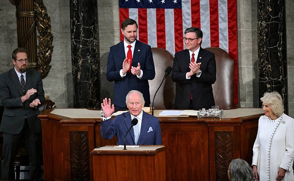 Речь Карла III в Вашингтоне: НАТО, экология, ответ Трампу и шутка про 1814 год