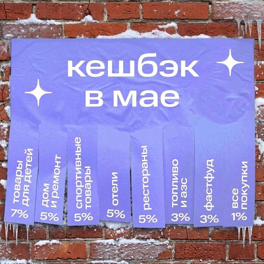 Кешбэк до 7 % на май: выбирайте категории по карте МТС Деньги
