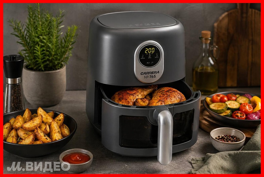 М.Видео: ужин за 20 минут — просто достаньте аэрогриль