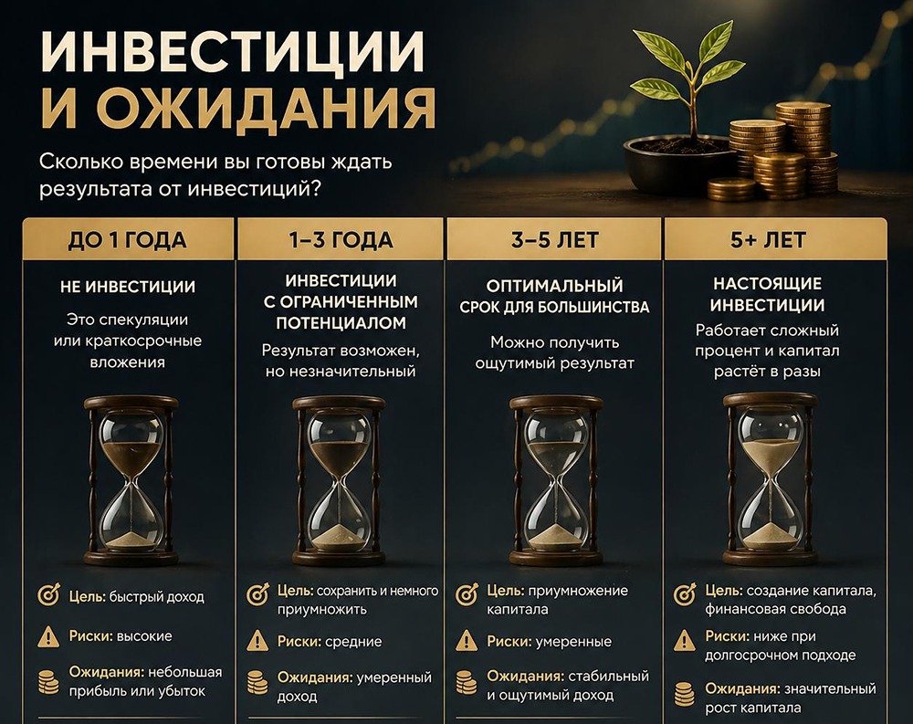 Сколько ждать результата от инвестиций на фондовом рынке