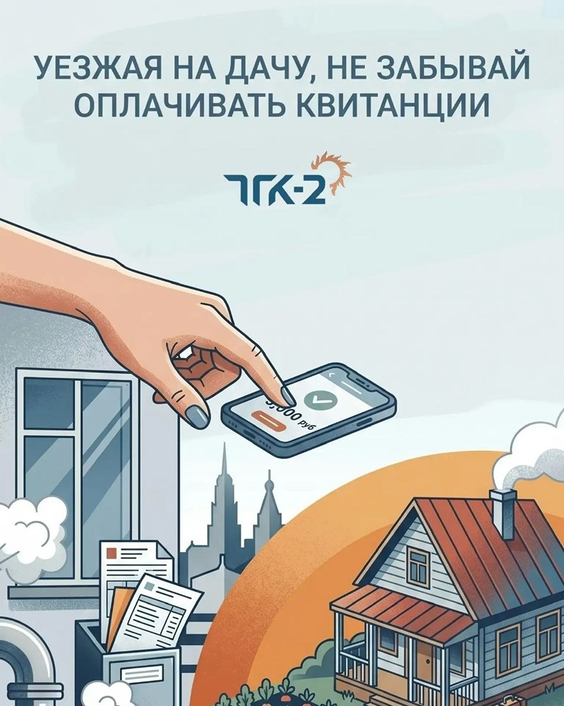 Отпуск без долгов: ТГК‑2 советует проверить квитанции за тепло перед поездкой на дачу
