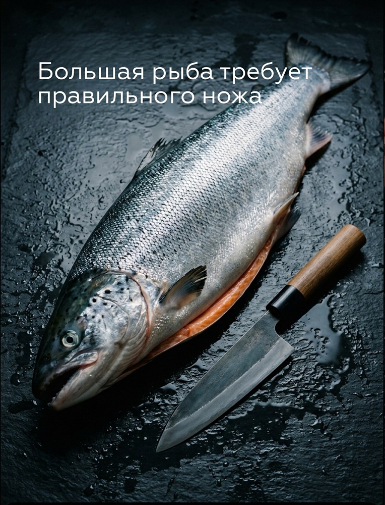 Японский нож деба — секрет ровной разделки рыбы дома