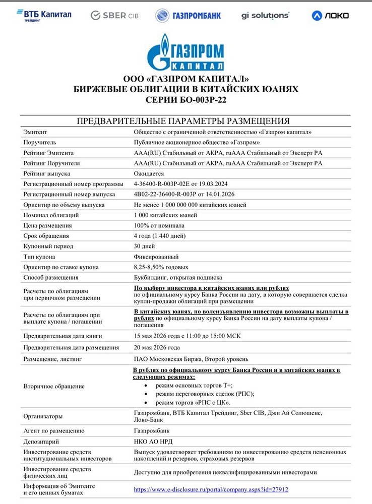 Стоит ли инвестировать в облигации «Газпром Капитал» в юанях — разбор параметров и рисков