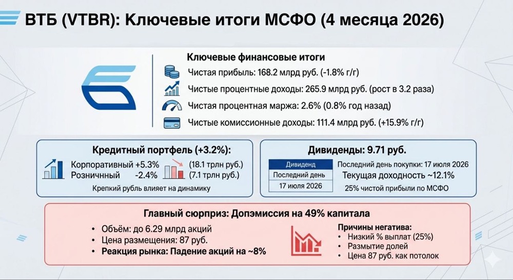 Прогноз цены акций ВТБ: какой нужен драйвер для роста котировок после падения