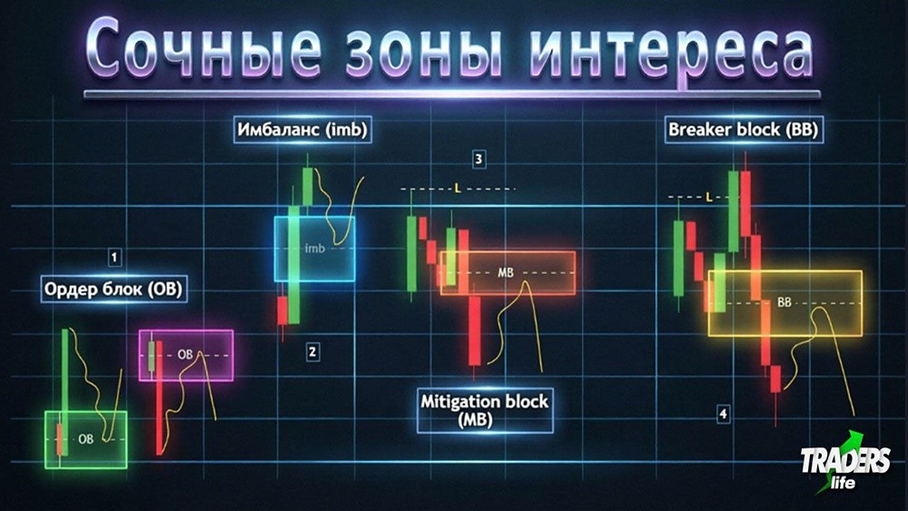 Где лежат «сочные» деньги в трейдинге? Разбираем 4 зоны Smart Money