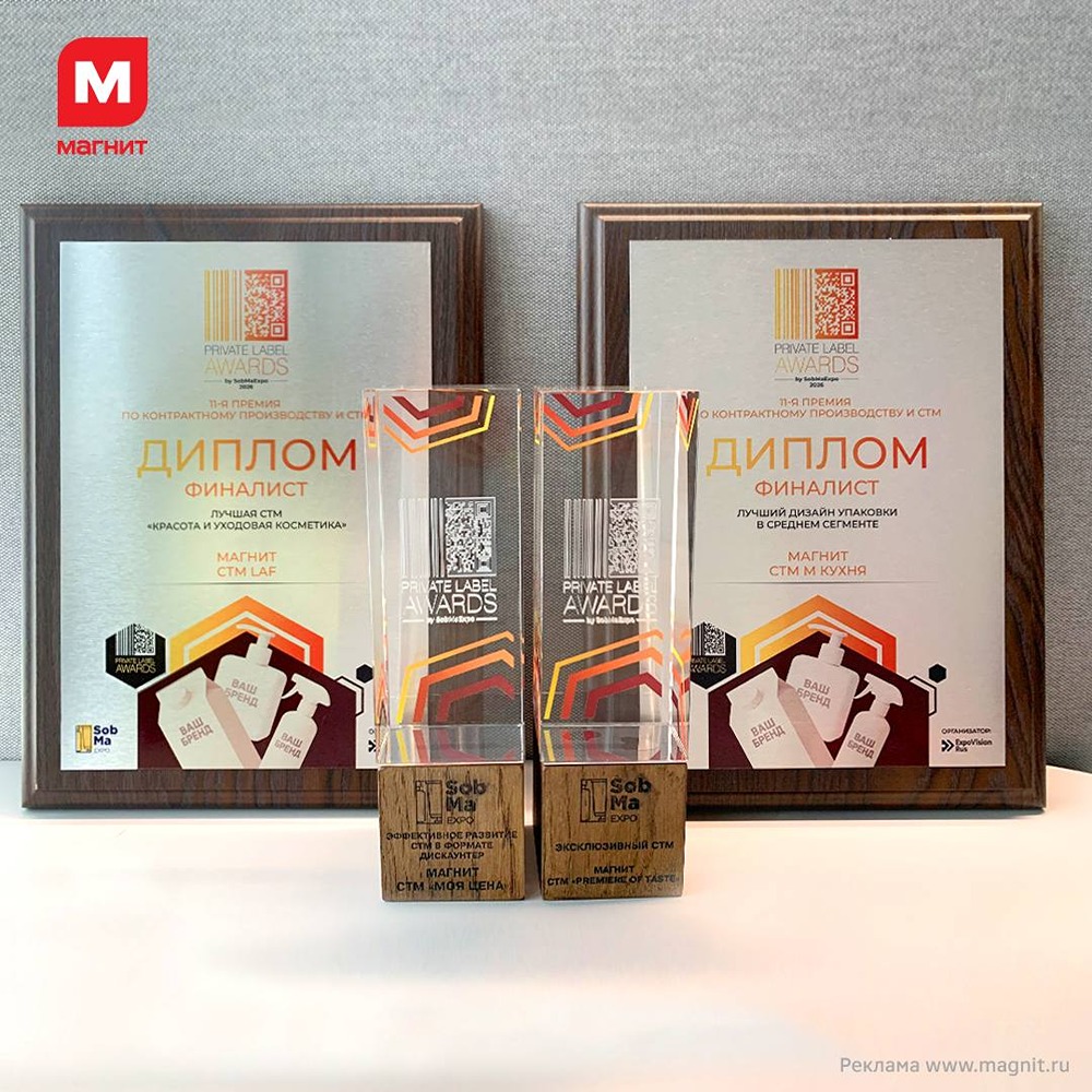 Какие бренды «Магнита» победили на Private Label Awards 2026