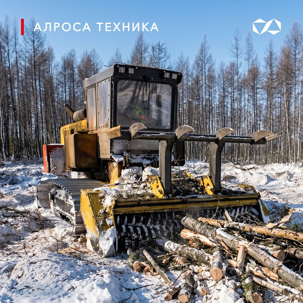 Техника АЛРОСА: мульчер GALOTRAX 600B для сложных участков тайги