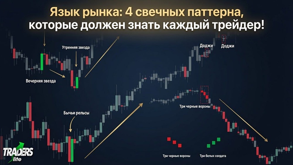 Какие 4 свечных паттерна должен знать каждый трейдер