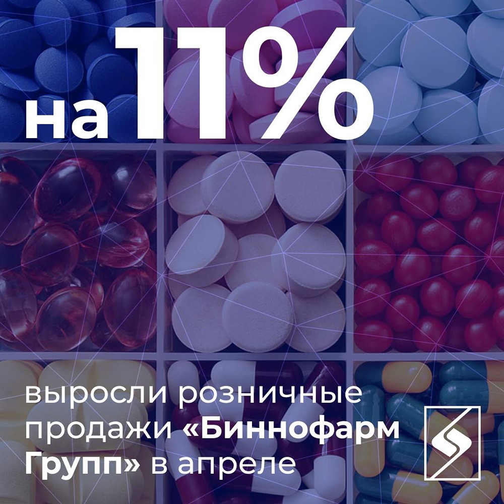 Продажи «Биннофарм Групп» опережают рынок: итоги апреля и начала года