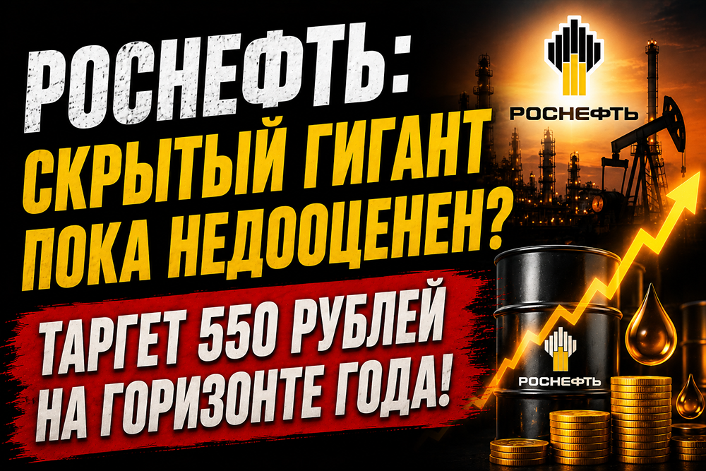 «Роснефть» выглядит недооценённой: текущие котировки заметно ниже нашего таргета в 550 рублей