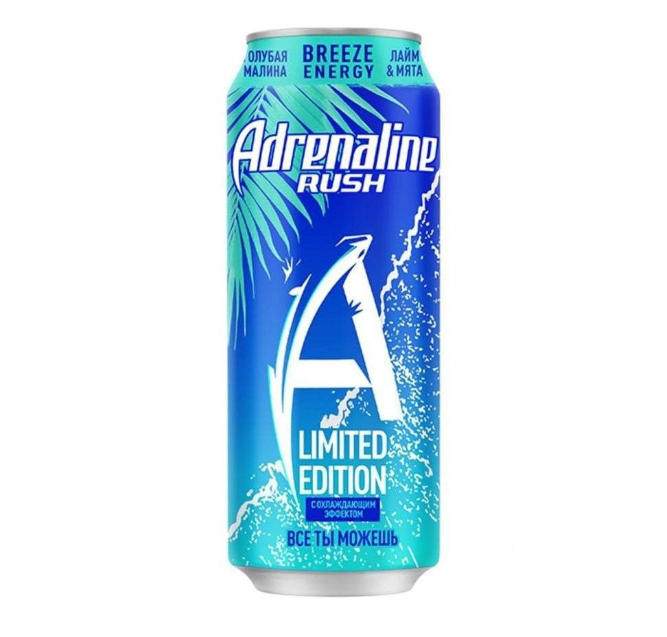 Новый энергетик Adrenaline Rush с охлаждающим эффектом скоро появится в российских магазинах