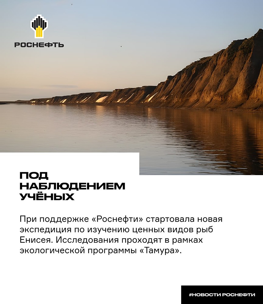 «Роснефть» запустила экспедицию по изучению рыб Енисея