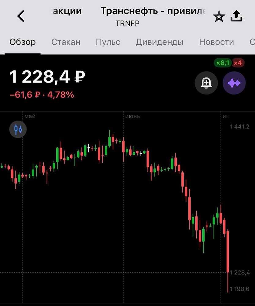 Префы Транснефти рухнули на 4,78% на фоне аномальных продаж