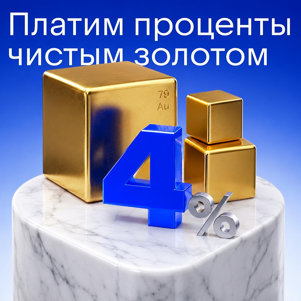ВТБ: +4% годовых золотом по акции «Золотой доход»