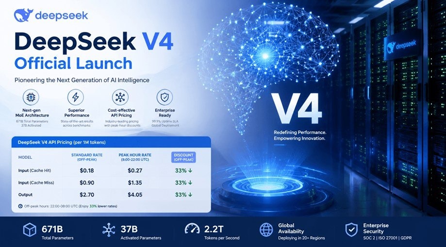 DeepSeek V4 выйдет в середине июля с удвоением цен на API в часы пик