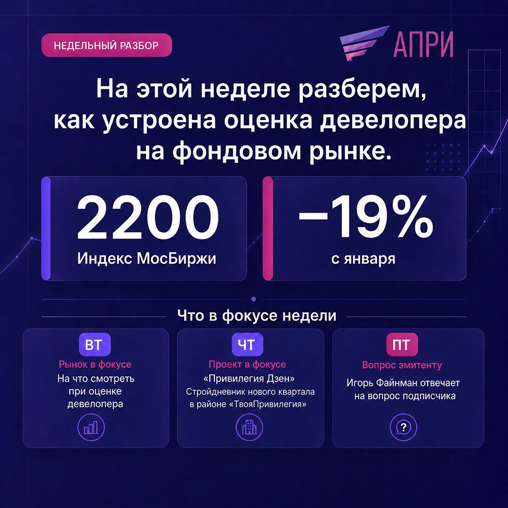 Девелоперы не как IT и банки: изучаем реальную стоимость бизнеса