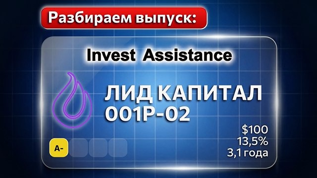 Облигации ЛИД КАПИТАЛ‑001Р‑02: выпуск 3 августа, купон до 13,5 %, рейтинг А‑(RU), риски офферента