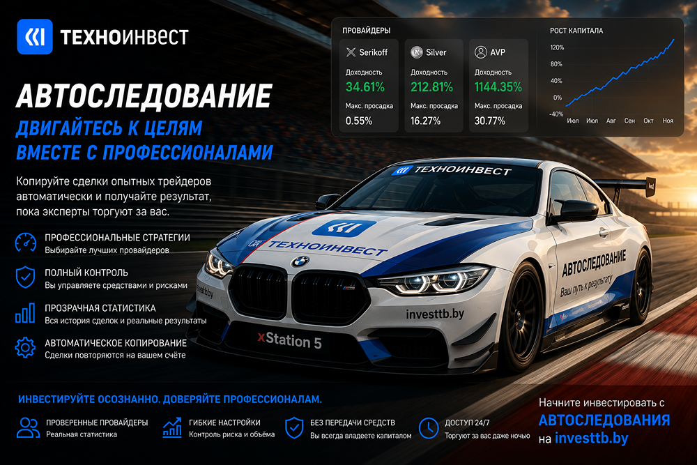 Автоследование от ТехноИнвест Групп: как инвестировать в Беларуси с профессиональными трейдерами и на чём строится доверие к сервису