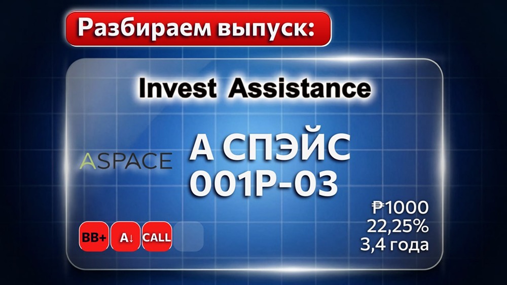 Облигации АО «СПЭЙС» 001P‑03: купон 22,25%, доходность 24,67%, срок 3,5 года
