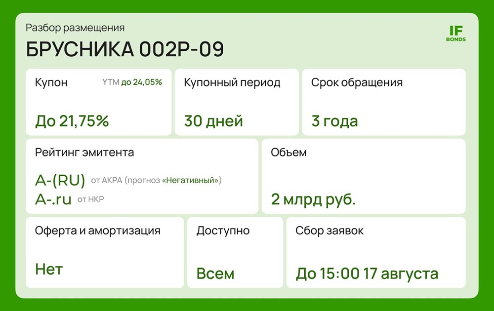 Стоит ли участвовать в размещении облигаций Брусника 002Р-09 и держать их в портфеле в 2026 году