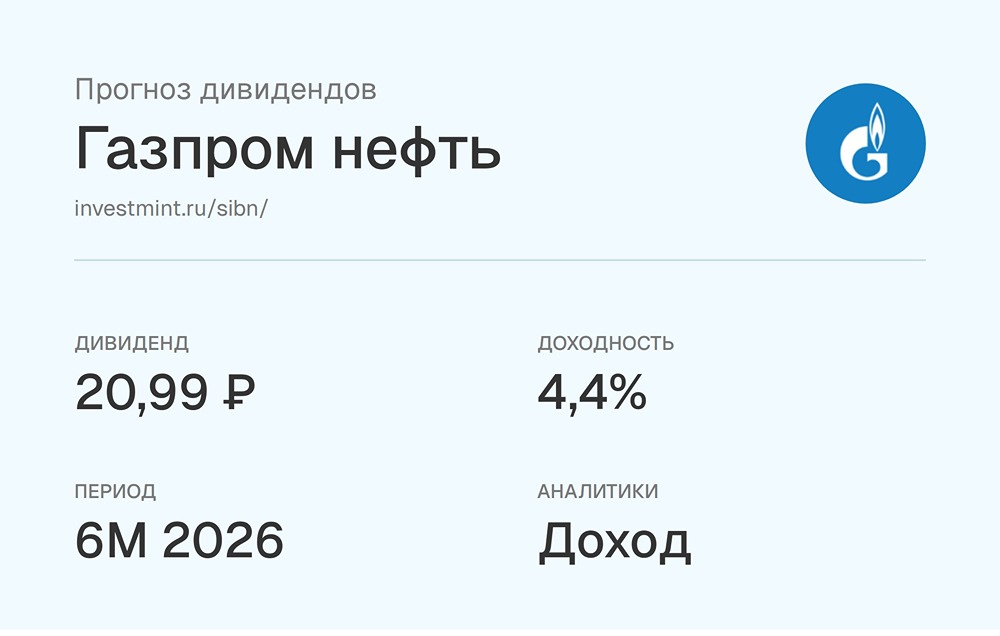 Прогноз дивидендов «Газпром нефти» от аналитиков УК «Доход»