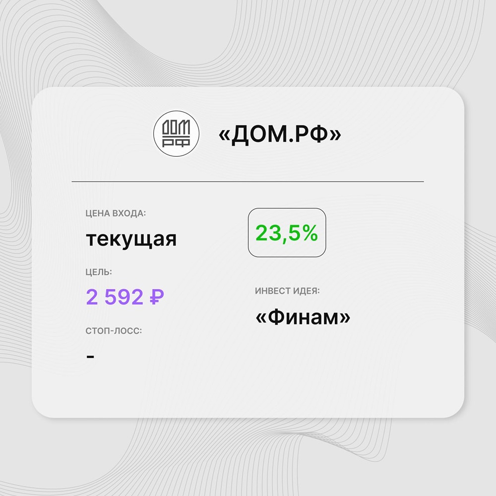 Инвест-идея по акциям «ДОМ.РФ»: компания демонстрирует уверенный рост доходов по основным направлениям
