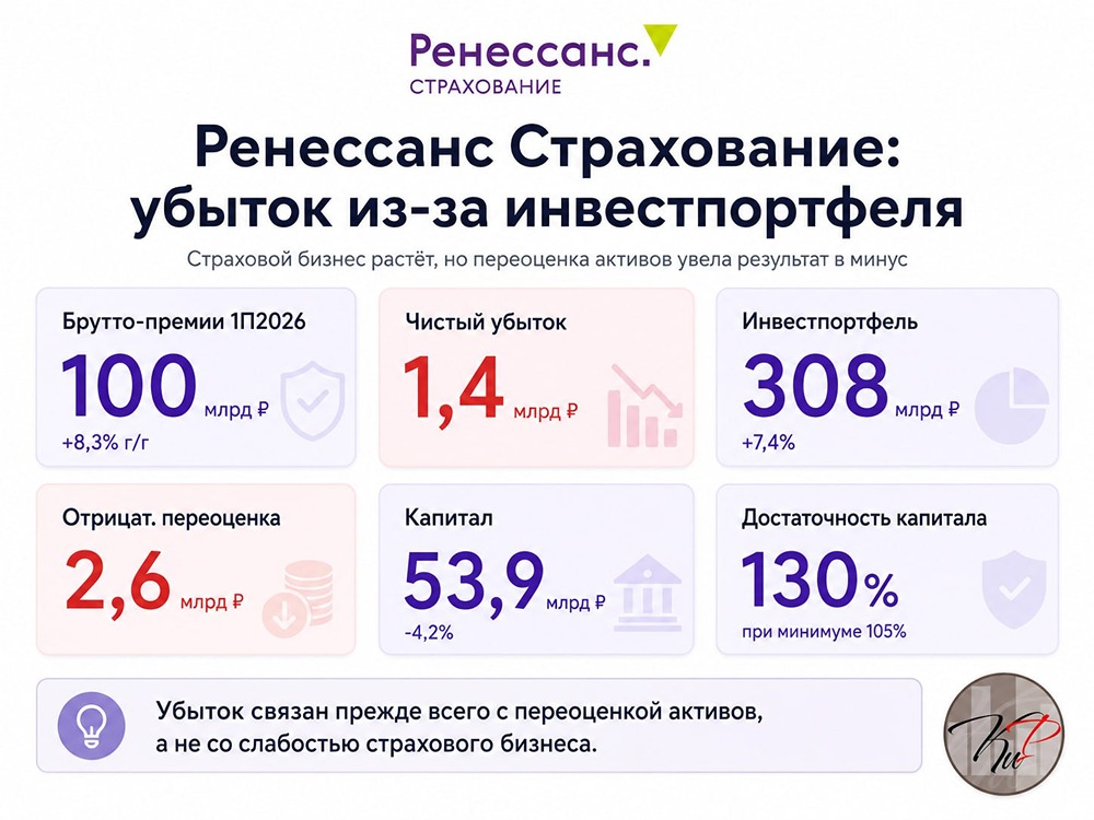 Бухгалтерская ловушка? Убыток «Ренессанса» оказался неденежным — рынок отыграл просадку