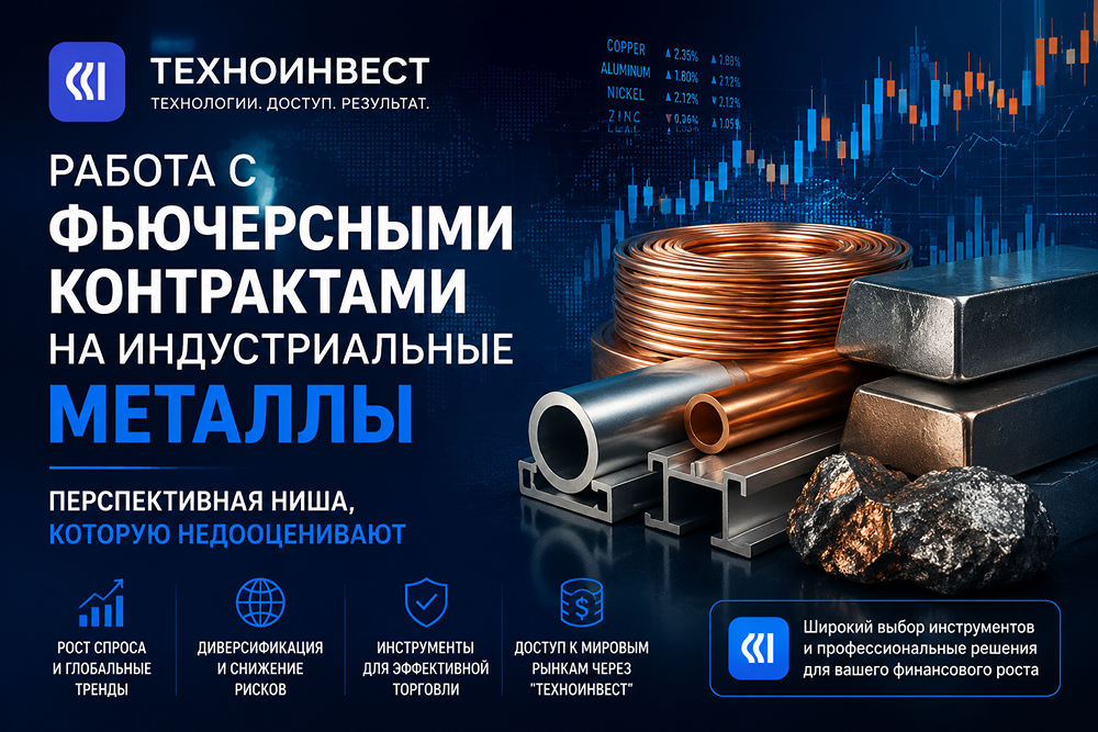 Фьючерсы на металлы через ТехноИнвест: доступ к глобальным мировым биржам для инвесторов и трейдеров