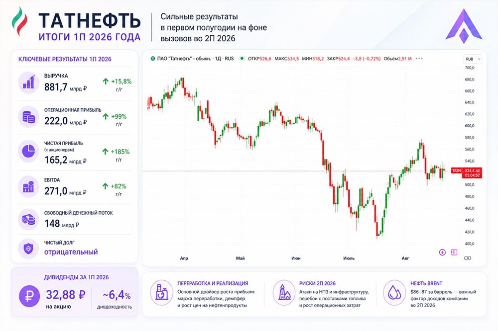 Почему сильный отчёт Татнефти — не повод для безоговорочной покупки акций