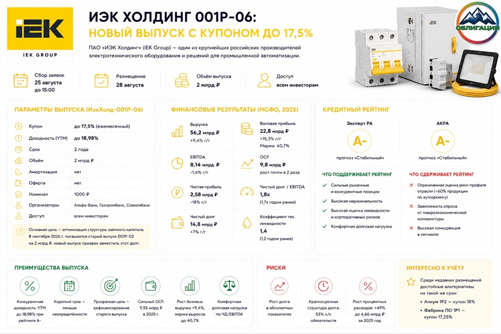 Что скрывает выпуск ИЭК Холдинг 001P‑06 — разбор доходности и рисков
